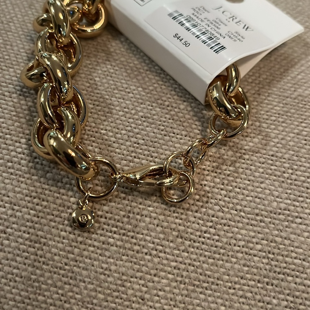 J. Crew Gold Chunky Link Bracelet/NWT - Picture 3 of 5